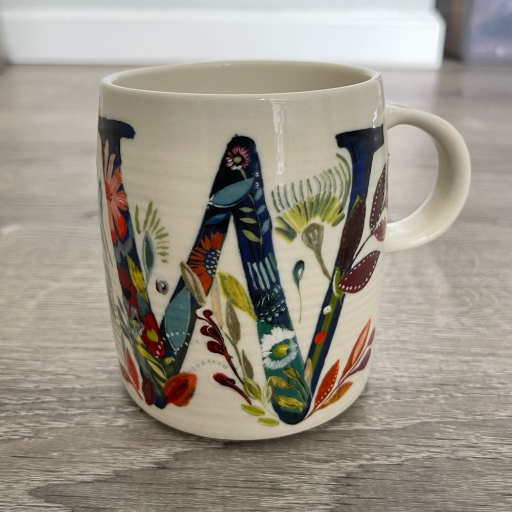 Starla Halfmann Anthropologie Mug Monogram “W”